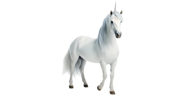 Unicorn horse on white background