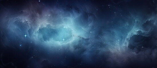 Fototapeta premium Long exposure photograph of the night sky with a prominent glare in the background, providing ample copy space image.