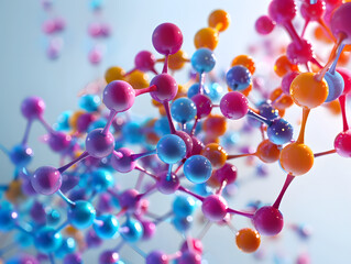 atoms forming a complex protein