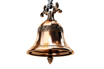 Times Melody: A Clocktower Bell on White or PNG Transparent Background.