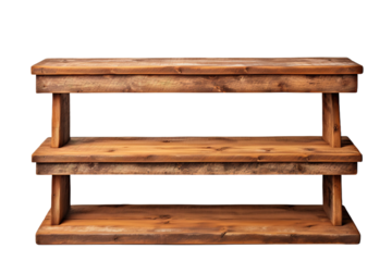 The Enchanted Wooden Tiers on White or PNG Transparent Background.