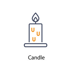 Candle icons vector set stock illustration.