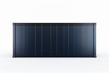 A Dark Blue Shipping Container Against a White Background