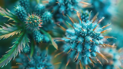 Beautiful blue green Castor oil seeds up close