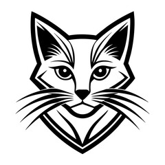 Obraz premium Cat logo vector art illustration