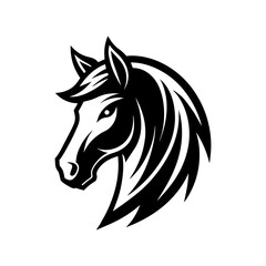 Horse logo vector art illustration