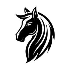 Horse logo vector art illustration