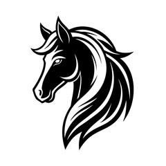 Horse logo vector art illustration
