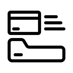 Obraz premium card swipe line icon