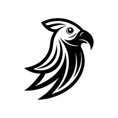 Parrot logo vector art illustration