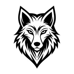 Wolf logo vector art illustration