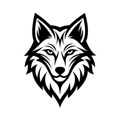 Wolf logo vector art illustration