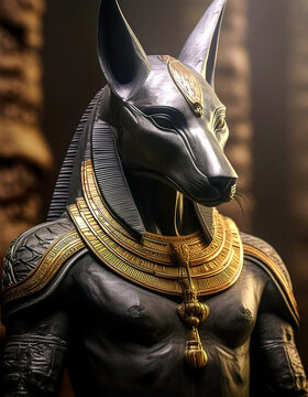 Anubis dios del inframundo en el reino antiguo de Egipto