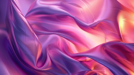 Fototapeta premium Abstract wavy satin texture purple background