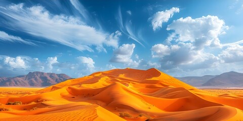 Captivating Sahara desert landscape in Egypt with rolling sand dunes. Concept Sahara Desert, Egypt, Sand Dunes, Landscape Photography