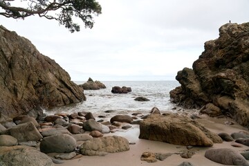 coastal rocks on a sunny day