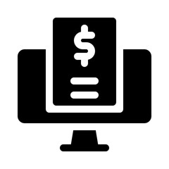 invoice glyph icon