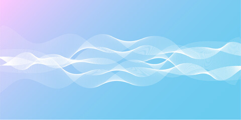 abstract line wave background blue 