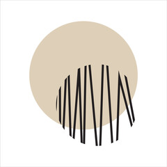 Abstract leaf hand drawn vector element