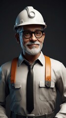 Engineer Character, Cute 3D Machine Engineer Character Clipart, 3D Animation Cartoon Style