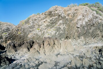 coastal rocks on a sunny day
