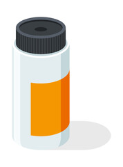 First aid isometric icon, medical tool. Pharmaceutical or medicine production. Isometric vector illustration