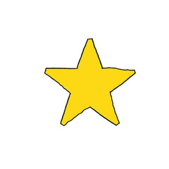 simple transparent yellow star illustration PNG