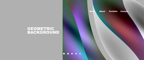 Fototapeta premium Bright multicolored geometric abstract shapes. Minimal trendy simplicity concept. Modern overlapping forms