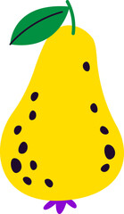 Pear Hand Drawn