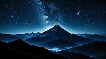 Fototapeta premium Abstract dark blue dynamic wall,earth in space, background with lines,glow