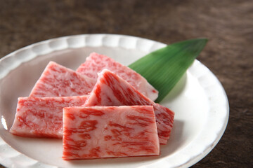 焼肉用の和牛ロース肉