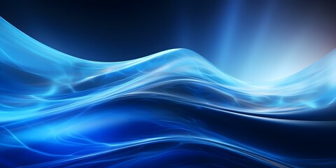 Obraz premium Abstract blue wave technology background with digital light effects. Concept Technology, Abstract, Blue Wave, Digital Light, Background