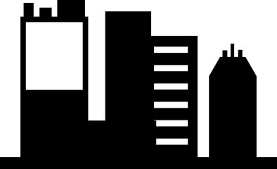 City Building Silhouette Vector