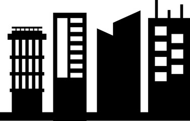 City Building Silhouette Vector