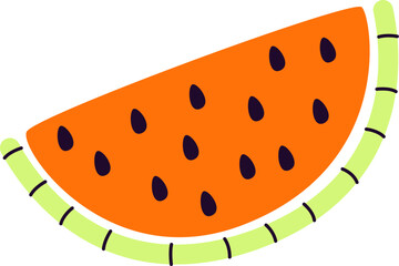 Watermelon Slice Hand Drawn