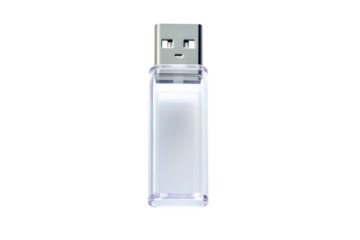 Glowing Data Vault: A USB Adventure on White or PNG Transparent Background.