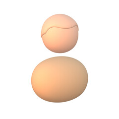 Premium yellow 3d user profile icon illustration
