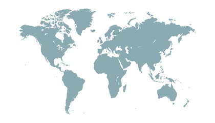 World map. Modern color vector map. Silhouette map	
