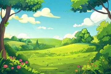 Idyllic village scenery for serene website background designs