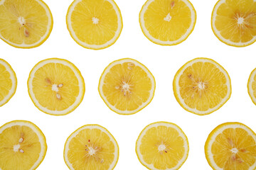 Lemon slices in a pattern cutout