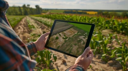 Farmers use tablets for farming
