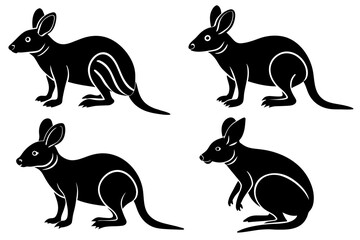 bilby silhouette vector illustration