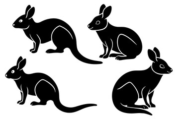 bilby silhouette vector illustration