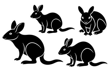 bilby silhouette vector illustration