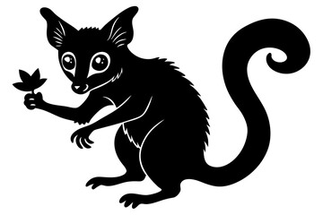 lemur silhouette vector illustration