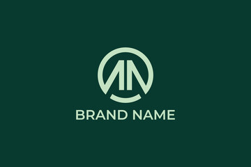 letter AA company logo, letter AA and circle icon logo, letter M and smile icon logo