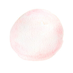 tender pink abstract stain watercolor isolated white background