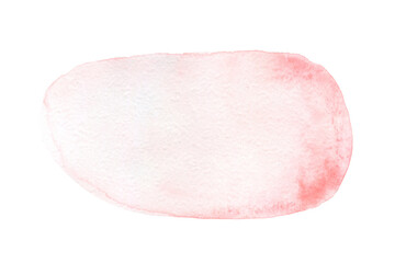 tender pink abstract stain watercolor isolated white background