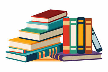 Books on White Background,#Books, #WhiteBackground, #BookStack, 