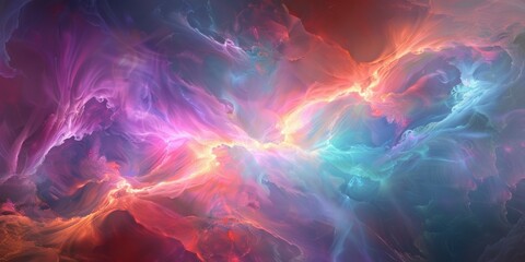 Witness a captivating exhibition of lively abstract smoke in vivid orange, purple, and blue hues. Great for creative projects seeking colorful and dynamic designs with a touch of ethereal beauty